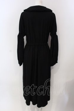 画像3: LEBECCA boutique / 銀のスプーンとシャーリングスリーブワンピース  クロ O-25-03-26-1051-EL-OP-IG-ZT231