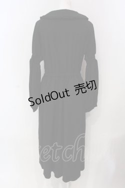 画像3: LEBECCA boutique / 銀のスプーンとシャーリングスリーブワンピース  クロ O-25-03-26-1051-EL-OP-IG-ZT231