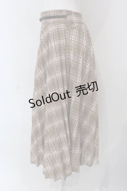 画像2: Fi.n.t / ダブルビット使いチェックプリーツスカート F ピンクブラウン O-25-03-26-1053-CA-SK-OW-ZT232