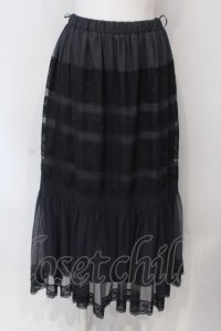 an another angelus / レース使いチュールマーメイドスカート F グレー O-25-03-26-1058-CA-SK-OW-ZT232