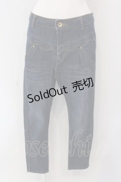 画像1: Franche Lippee / くまフラップスカラップデニムパンツ S インディゴ O-25-03-26-1062-LO-PA-IG-ZT234