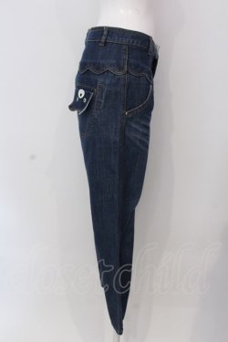 画像2: Franche Lippee / くまフラップスカラップデニムパンツ S インディゴ O-25-03-26-1062-LO-PA-IG-ZT234