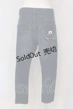 画像3: Franche Lippee / くまフラップスカラップデニムパンツ S インディゴ O-25-03-26-1062-LO-PA-IG-ZT234