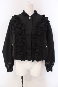 Jane Marple / Front frill padding jacket ジャケット M クロ O-25-03-26-1008-JM-JA-IG-ZT236