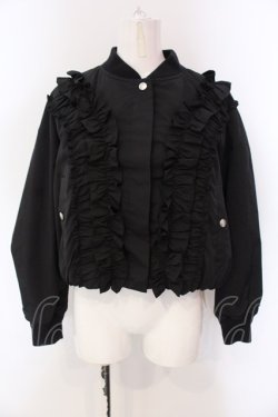 画像1: Jane Marple / Front frill padding jacket ジャケット M クロ O-25-03-26-1008-JM-JA-IG-ZT236
