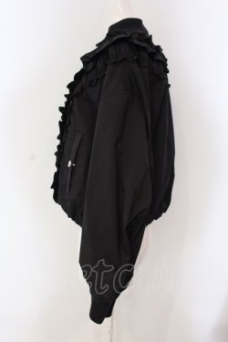 画像2: Jane Marple / Front frill padding jacket ジャケット M クロ O-25-03-26-1008-JM-JA-IG-ZT236