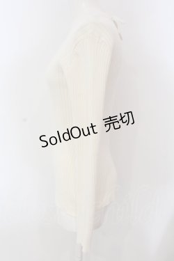 画像2: F&A / バックリボンリブニットプルオーバー F オフホワイト O-25-03-26-1011-LO-TO-OW-OS