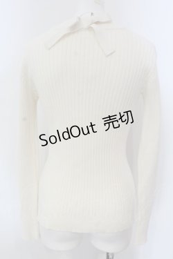 画像3: F&A / バックリボンリブニットプルオーバー F オフホワイト O-25-03-26-1011-LO-TO-OW-OS