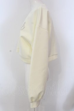 画像3: Fi.n.t / 刺繍入りダンボールニットプルオーバー F アイボリー O-25-03-26-1012-CA-TO-OW-ZT114