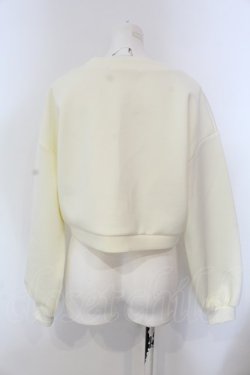画像4: Fi.n.t / 刺繍入りダンボールニットプルオーバー F アイボリー O-25-03-26-1012-CA-TO-OW-ZT114