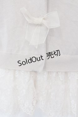 画像2: an another angelus / シフォンリボン&裾レースカーディガン  ピンク O-25-03-26-1014-CA-TO-SA-ZT114