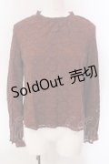 an another angelus / チュールレースプルオーバーブラウス  ブラウン O-25-03-26-1016-CA-BL-IG-ZT114