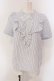 画像1: Franche Lippee / フリルストライプブラウス M シロ×アオ O-25-03-26-1019-LO-BL-OW-ZT109 (1)