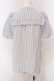 画像3: Franche Lippee / フリルストライプブラウス M シロ×アオ O-25-03-26-1019-LO-BL-OW-ZT109 (3)