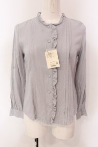 F&A / ピンタックブラウス  サックス O-25-03-26-1020-LO-BL-SA-ZT109