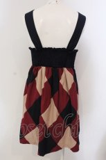 画像3: 【SALE】F i.n.t / ダイヤ柄パッチワークワンピ  ネイビー O-25-03-26-1021-CA-OP-SZ-ZT109 (3)