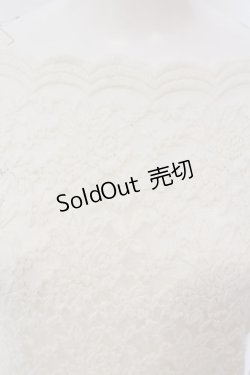 画像2: F&A / スカラップ衿ぐり総レーストップス  アイボリー O-25-03-26-1022-LO-TO-SA-ZT109