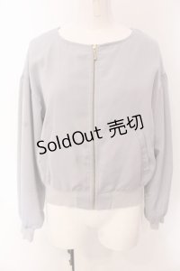 F&A / ボリュームスリーブノーカラーブルゾン  ライトグレー O-25-03-26-1027-LO-JA-IG-ZT110