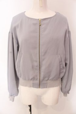 画像1: F&A / ボリュームスリーブノーカラーブルゾン  ライトグレー O-25-03-26-1027-LO-JA-IG-ZT110