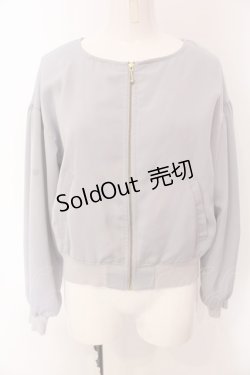 画像1: F&A / ボリュームスリーブノーカラーブルゾン  ライトグレー O-25-03-26-1027-LO-JA-IG-ZT110