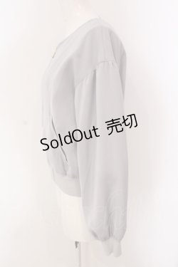 画像2: F&A / ボリュームスリーブノーカラーブルゾン  ライトグレー O-25-03-26-1027-LO-JA-IG-ZT110