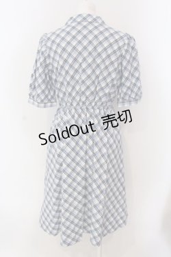 画像3: F i.n.t / リボンタイ付き開衿チェックワンピース F ブルー O-25-03-26-1029-CA-OP-YM-ZT110