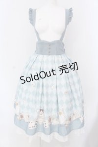 Amavel / Romantique Wonderlandミドル丈スカート  サックス O-25-03-26-005-CA-SK-IG-OS