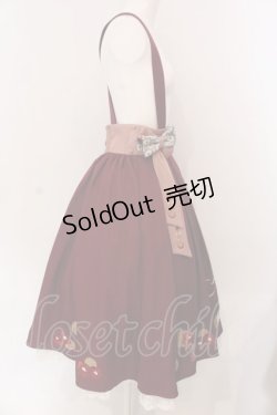 画像4: Amavel / 月夜の狐と寒椿 和風スカート  ワイン O-25-03-26-014-CA-SK-IG-OS