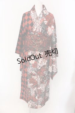 画像1: Qutie Frash / 2024 浴衣3点セット  レッド O-25-03-26-015-QU-OP-IG-OS