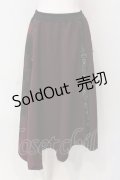 Qutie Frash / 和柄フレアロングスカート  レッド O-25-03-26-016-QU-SK-IG-ZI