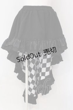 画像1: Qutie Frash / 後ろロングスカート  ダイヤ柄 O-25-03-26-017-QU-SK-IG-OS