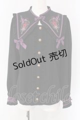 Amavel / 宮燈街の飴売り子チャイナブラウス  限定カラーブラック O-25-03-26-022-CA-BL-IG-OS