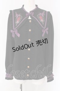 Amavel / 宮燈街の飴売り子チャイナブラウス  限定カラーブラック O-25-03-26-022-CA-BL-IG-OS
