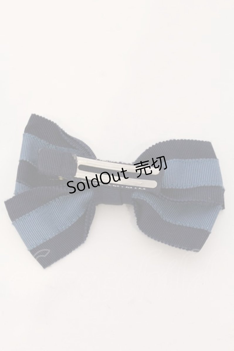 画像2: 【SALE】Jane Marple / グログランリボンクリップ  ネイビー O-25-03-27-033-JM-AC-IG-ZT434-F005 (2)