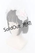 Ank Rouge / スピンドルリボンメイドライクカチューシャ  シロ×ピンク O-25-03-27-036-CA-AC-OW-ZT-K016