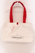 LEBECCA boutique / 私たちのキャンバスバッグ（M）  シロ×アカ O-25-03-27-004-EL-BG-OW-ZT-K013