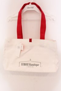 LEBECCA boutique / 私たちのキャンバスバッグ（M）  シロ×アカ O-25-03-27-004-EL-BG-OW-ZT-K013