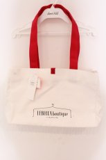 画像1: 【SALE】LEBECCA boutique / 私たちのキャンバスバッグ（M）  シロ×アカ O-25-03-27-004-EL-BG-OW-ZTK013 (1)