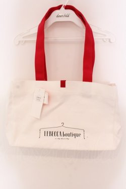 画像1: LEBECCA boutique / 私たちのキャンバスバッグ（M）  シロ×アカ O-25-03-27-004-EL-BG-OW-ZT-K013