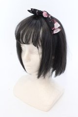 axes femme POETIQUE / スウィートリボンカチューシャ  クロ×ピンク O-25-03-27-037-AX-AC-IG-ZT-K016