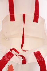 画像3: 【SALE】LEBECCA boutique / 私たちのキャンバスバッグ（M）  シロ×アカ O-25-03-27-004-EL-BG-OW-ZTK013 (3)
