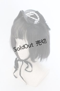 画像1: ATELIER　Ruby / フェイクレザーマスケラヘッドドレス  ブラック O-25-03-27-049-EL-AC-OW-ZT-K016