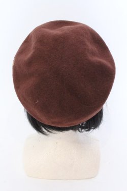 画像3: Fi.n.t / 刺繍入りベレー帽  ブラウン O-25-03-27-050-CA-AC-IG-ZT-K007
