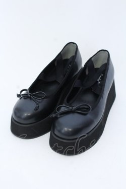 画像1: Candy Stripper / ENDEARING BALLET SHOES S（約23ｃｍ） ブラック O-25-03-27-054-PU-SH-OW-ZT-K017