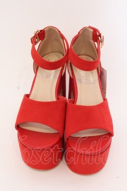 画像2: LEBECCA boutique / × Honey Salon 連れて行ってくれるスウェードサンダル M アカ O-25-03-27-055-EL-SH-IG-ZT-K017