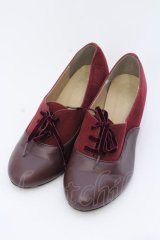 an another angelus / オックスフォードパンプス M ワイン O-25-03-27-056-CA-SH-IG-ZT-K017