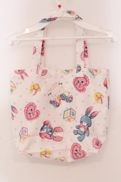 画像2: Angelic Pretty / TOY DREAM トートバッグ  シロ O-25-03-27-001-AP-BG-IG-ZT-K013