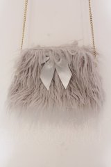 Maison de FLEUR / ファーポシェット  グレー O-25-03-27-010-LO-BG-IG-ZT-K013