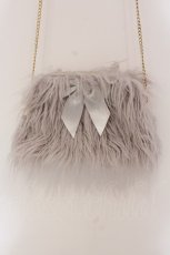 画像1: 【SALE】Maison de FLEUR / ファーポシェット  グレー O-25-03-27-010-LO-BG-IG-ZTK013 (1)