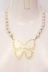 画像1: 【SALE】Fi.n.t / バタフライパールネックレス  アイボリー O-25-03-27-013-CA-CO-IG-ZTK016 (1)